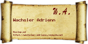 Wachsler Adrienn névjegykártya